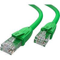 GCR Патч-корд прямой 0.3m UTP кат.6, зеленый, 24 AWG, ethernet high speed, RJ45, T568B, GCR-52382 Greenconnect