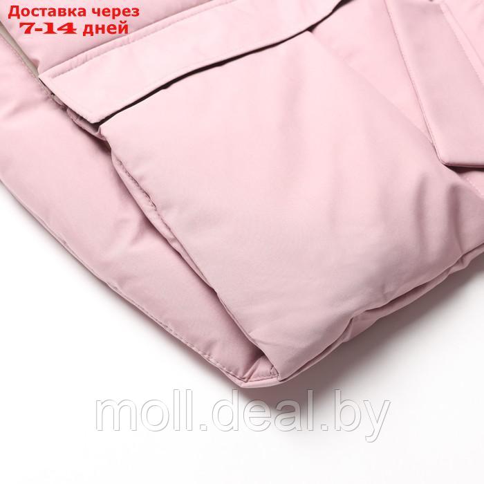 Куртка зимняя для девочек, цвет розовый, рост 122 см - фото 4 - id-p218425904