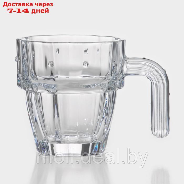 Набор питьевой из стекла "Аква", 5 предметов: кувшин 1,2 л, 4 кружки 285 мл, цвет прозрачный - фото 9 - id-p220461050