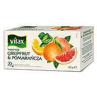 Чай "Vitax" 20*2 г., фруктовый, со вкусом грейпфрута и апельсина