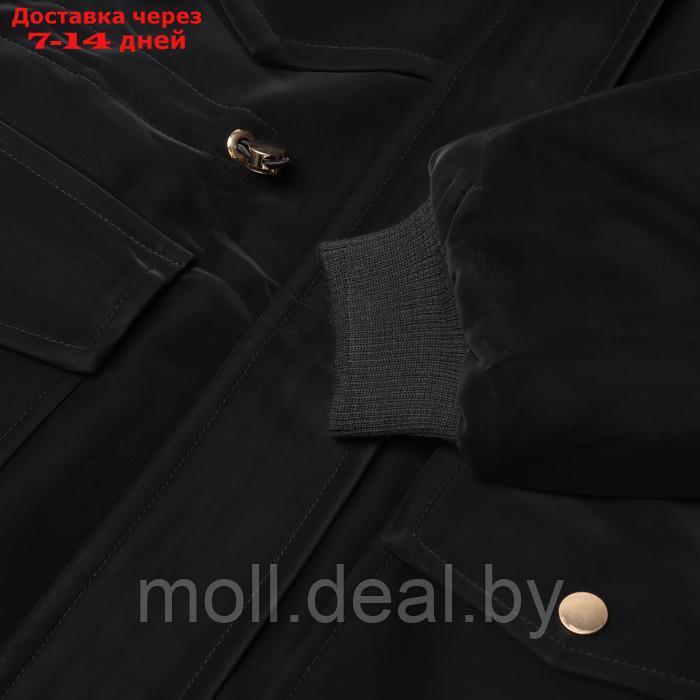 Куртка зимняя для девочек, цвет чёрный, рост 134-140 см - фото 3 - id-p218425963