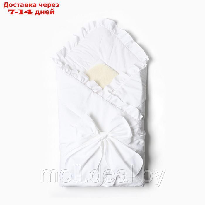 Конверт-одеяло (меховая вставка) А.2153, цвет белый, р-р. 100х100