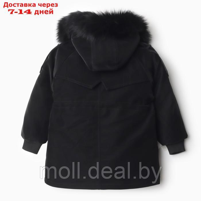 Куртка зимняя для девочек, цвет чёрный, рост 146-152 см - фото 5 - id-p218426005
