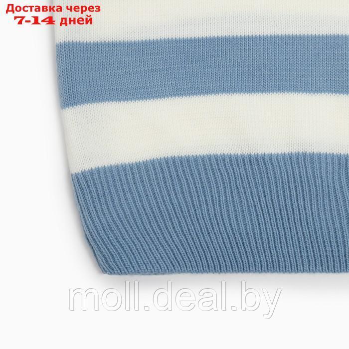 Джемпер женский MINAKU: Casual Collection цвет экрю/синий, размер 48 - фото 9 - id-p220459208