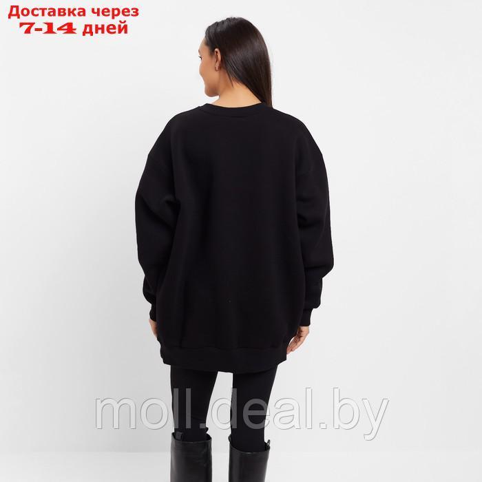 Джемпер (свитшот) женский MINAKU: Casual Collection цвет черный , р-р 52 - фото 3 - id-p220459210