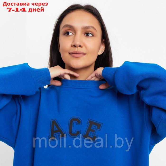 Джемпер (свитшот) женский MINAKU: Casual Collection цвет синий , р-р 52 - фото 5 - id-p220459223