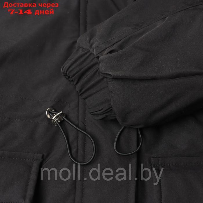 Куртка зимняя для мальчиков, цвет чёрный, рост 98-104 см - фото 3 - id-p218426036