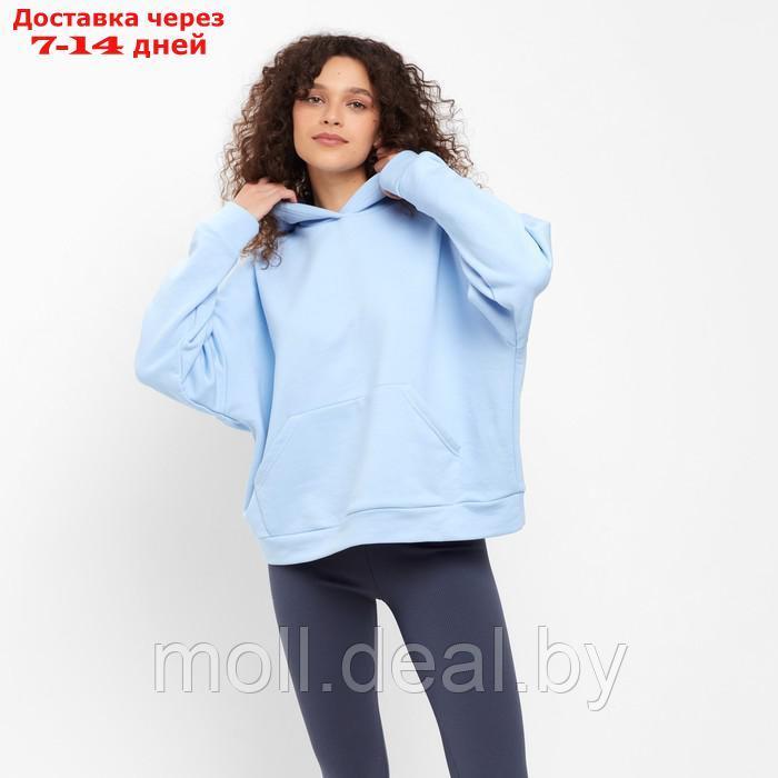 Худи женское MINAKU: Casual Collection цвет голубой размер 42-44 - фото 1 - id-p220459230