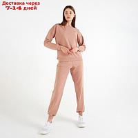 Костюм женский (свитшот, брюки) MINAKU: Casual Collection цвет песочный, размер 44