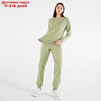 Костюм женский (свитшот, брюки) MINAKU: Casual Collection цвет фисташковый, размер 42