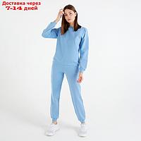 Костюм женский (свитшот, брюки) MINAKU: Casual Collection цвет голубой, размер 46