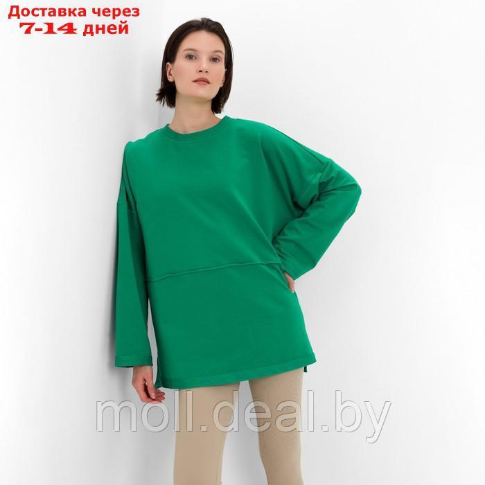 Свитшот женский MINAKU: Casual collection цвет зелёный, р-р 46 - фото 1 - id-p220459236