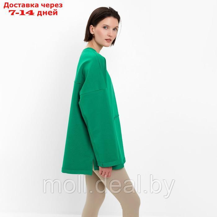 Свитшот женский MINAKU: Casual collection цвет зелёный, р-р 46 - фото 4 - id-p220459236
