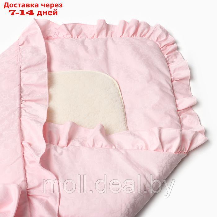 Конверт-одеяло (меховая вставка) А.2153, цвет розовый, р-р. 100х102 - фото 2 - id-p218426059