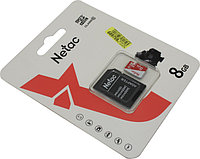 Карта памяти Netac NT02P500ECO-008G-R microSDHC Memory Card 8Gb UHS-I U1 Class10 + microSD-- SD Adapter