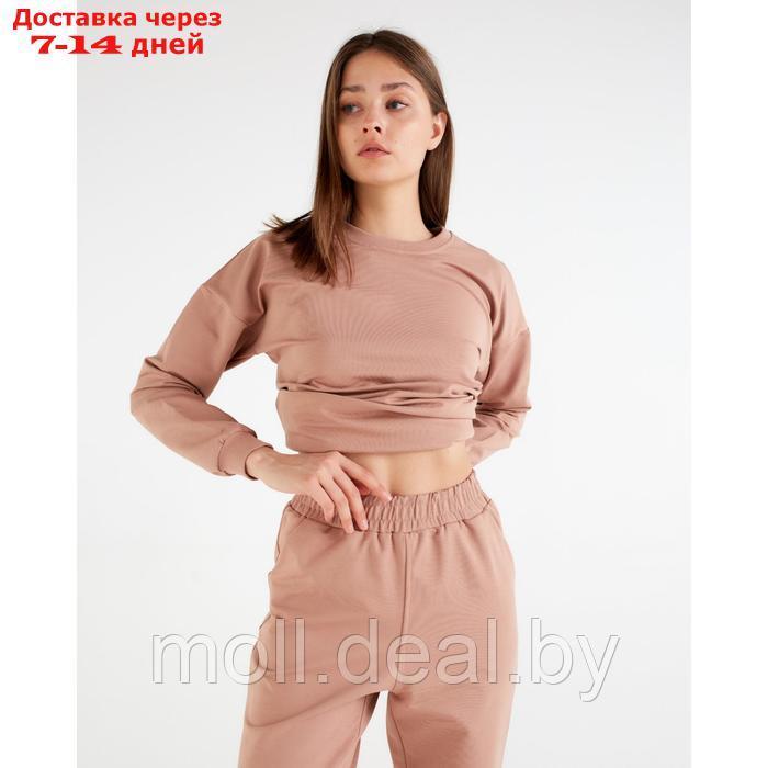 Костюм женский (свитшот, брюки) MINAKU: Casual Collection цвет песочный, размер 42 - фото 7 - id-p220460247