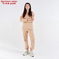 Костюм женский (худи, брюки) MINAKU: Casual Collection цвет песочный, размер 46