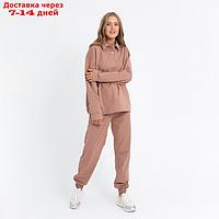 Костюм женский (джемпер, брюки) MINAKU: Casual Collection цвет бежевый, размер 46