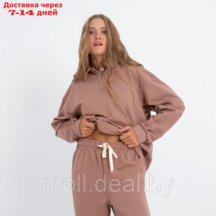 Костюм женский (джемпер, брюки) MINAKU: Casual Collection цвет бежевый, размер 46 - фото 5 - id-p220460253