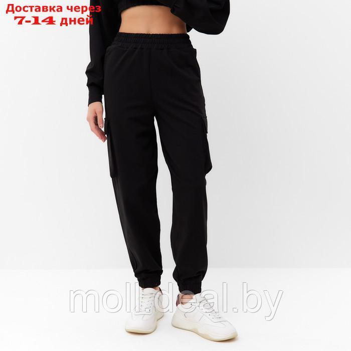 Костюм женский (брюки, свитшот) MINAKU: Casual Collection цвет чёрный, размер 48 - фото 4 - id-p220460264