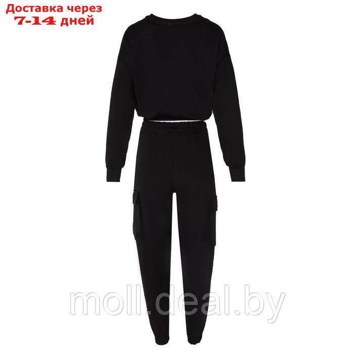 Костюм женский (брюки, свитшот) MINAKU: Casual Collection цвет чёрный, размер 48 - фото 10 - id-p220460264