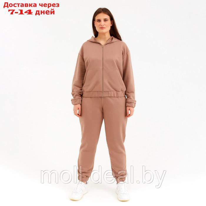 Костюм женский (толстовка, брюки) MINAKU: Casual collection цвет бежевый, размер 48 - фото 2 - id-p220460266