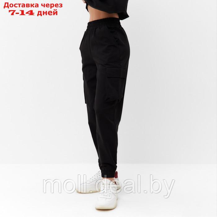 Костюм женский (брюки, свитшот) MINAKU: Casual Collection цвет чёрный, размер 42 - фото 5 - id-p220460268