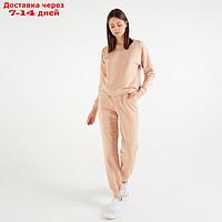 Костюм женский (свитшот, брюки) MINAKU: Casual Collection цвет бежевый, размер 50