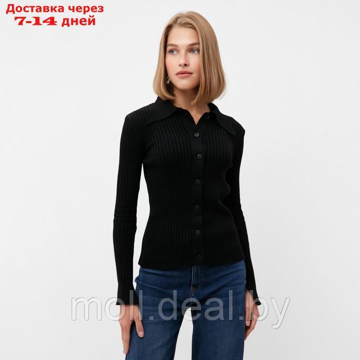 Джемпер женский MINAKU: Knitwear collection цвет чёрный, размер 42-44 - фото 6 - id-p220459272