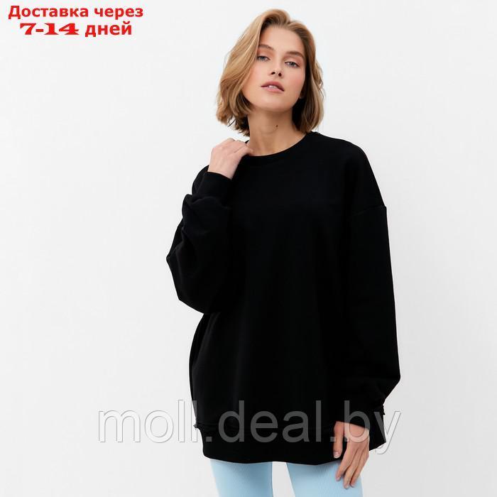 Джемпер (свитшот) женский MINAKU: Casual Collection цвет черный, р-р 44 - фото 1 - id-p220459273