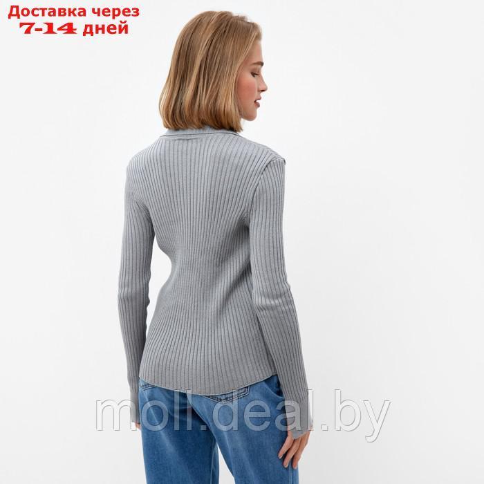 Джемпер женский MINAKU: Knitwear collection цвет серый, размер 42-44 - фото 7 - id-p220459292