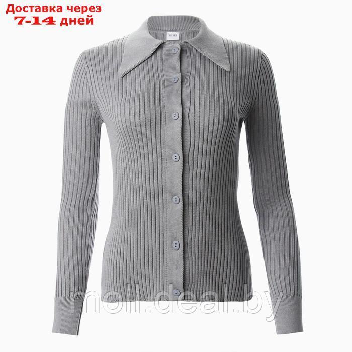 Джемпер женский MINAKU: Knitwear collection цвет серый, размер 42-44 - фото 8 - id-p220459292