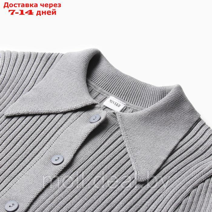 Джемпер женский MINAKU: Knitwear collection цвет серый, размер 42-44 - фото 9 - id-p220459292