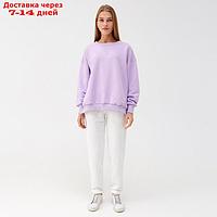 Костюм (свитшот, брюки) MINAKU: Casual Collection цвет сиреневый, размер 46