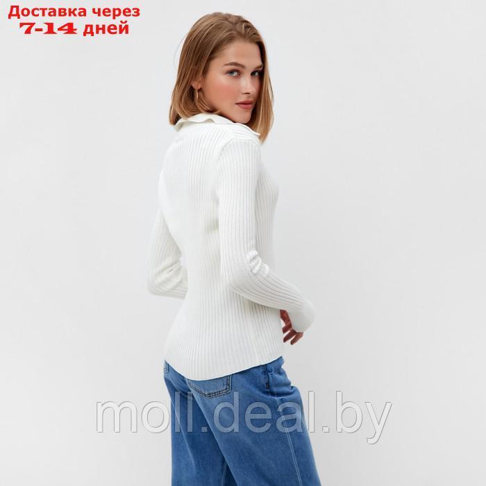 Джемпер женский MINAKU: Knitwear collection цвет белый, размер 42-44 - фото 5 - id-p220459303