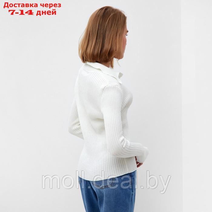 Джемпер женский MINAKU: Knitwear collection цвет белый, размер 42-44 - фото 6 - id-p220459303