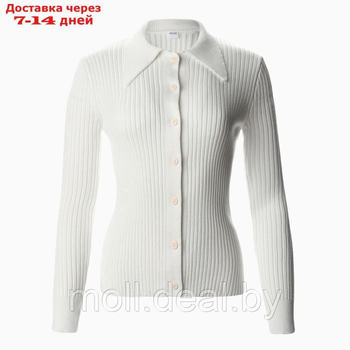 Джемпер женский MINAKU: Knitwear collection цвет белый, размер 42-44 - фото 8 - id-p220459303