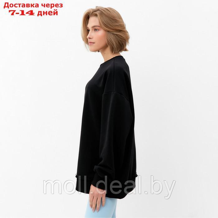 Джемпер (свитшот) женский MINAKU: Casual Collection цвет черный, р-р 50 - фото 3 - id-p220459304