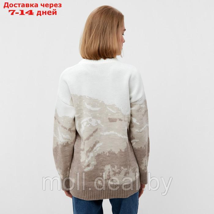 Джемпер женский MINAKU: Casual Collection цвет бежевый , р-р 46-48 - фото 6 - id-p220459306