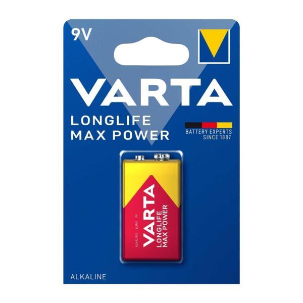 Батарейка Varta LONGLIFE MAX POWER (MAX TECH) Крона 6LR61 BL1 Alkaline 9V (4722) (1/10/50) - фото 1 - id-p220480826