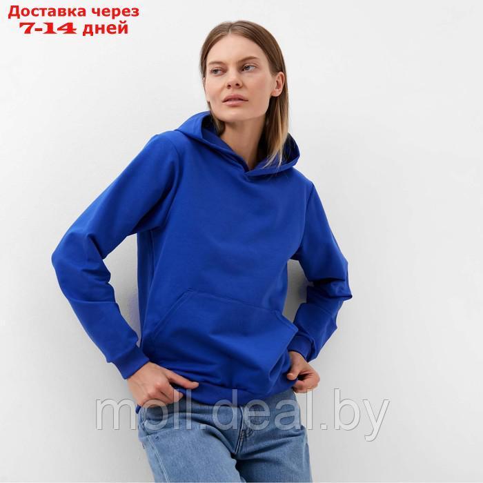 Толстовка женская, цвет ярко-синий, размер 48 - фото 6 - id-p220459313