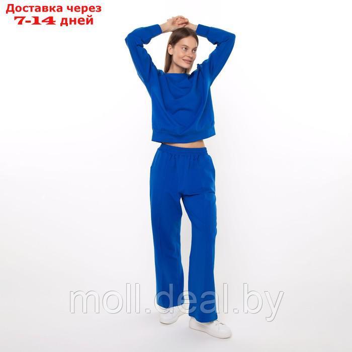 Комплект женский повседневный (свитшот и брюки), электро, размер 46-48 - фото 3 - id-p220460332