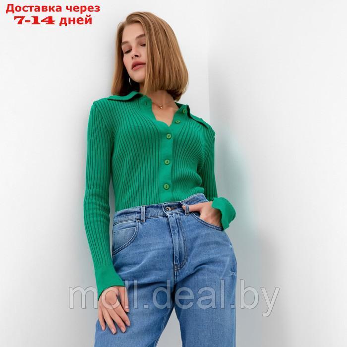 Джемпер женский MINAKU: Knitwear collection цвет зёленый, размер 42-44 - фото 5 - id-p220459332