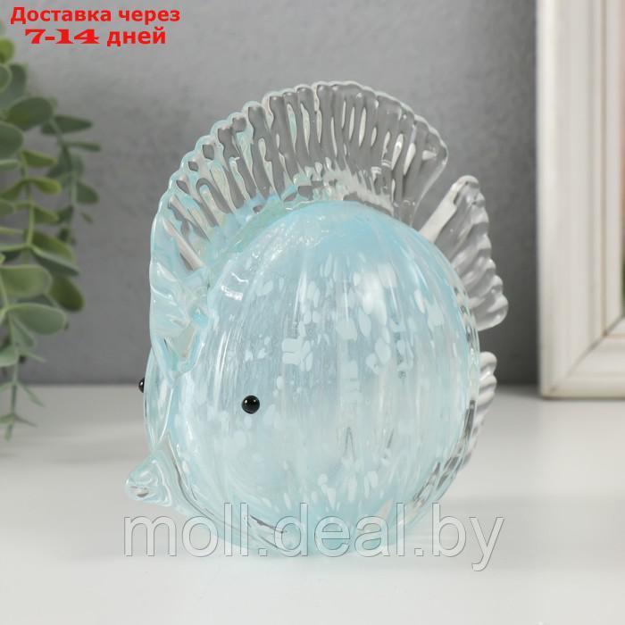 Сувенир стекло "Голубая рыбка" под муранское стекло 15х7х13 см - фото 1 - id-p218426206