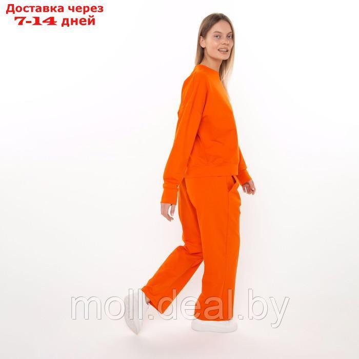 Комплект женский повседневный (свитшот и брюки), оранжевый, размер 44-46 - фото 6 - id-p220460349