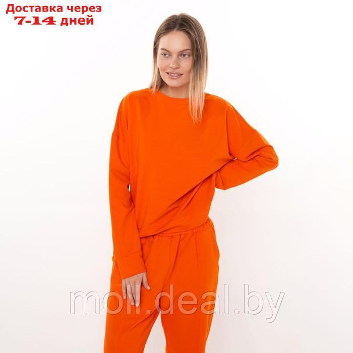 Комплект женский повседневный (свитшот и брюки), оранжевый, размер 44-46 - фото 7 - id-p220460349