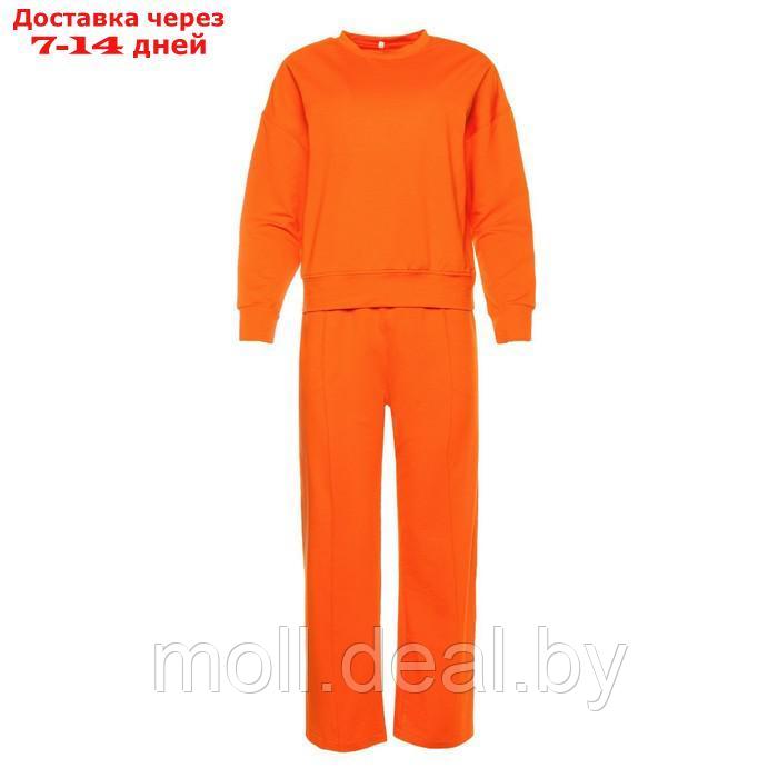 Комплект женский повседневный (свитшот и брюки), оранжевый, размер 44-46 - фото 9 - id-p220460349