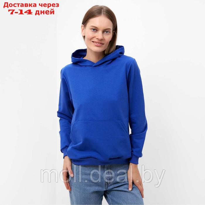 Толстовка женская, цвет ярко-синий, размер 46 - фото 8 - id-p220459342