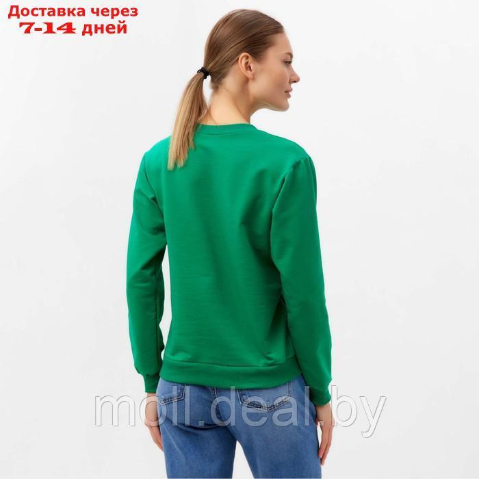 Свитшот женский, цвет ярко-зелёный, размер 46 - фото 5 - id-p220459348