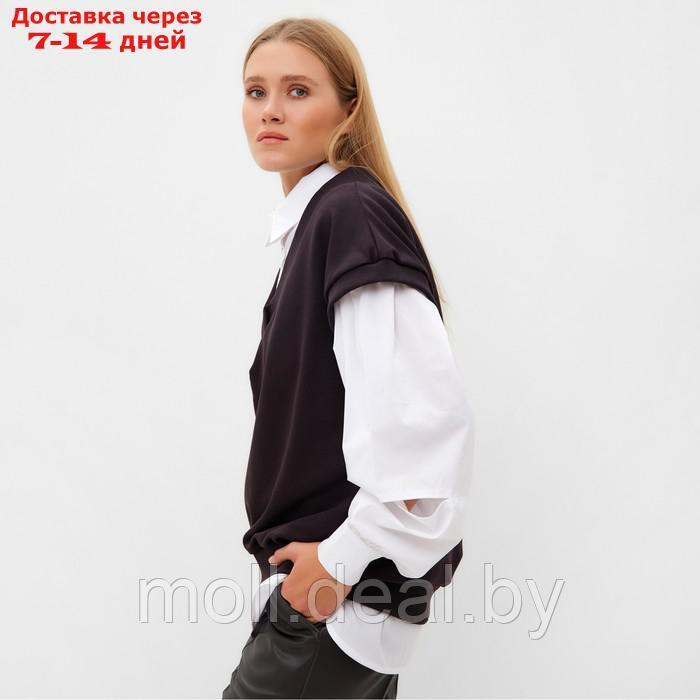 Жилет женский MINAKU:Casual Collection цвет шоколад, р-р 42-44 - фото 4 - id-p220459355